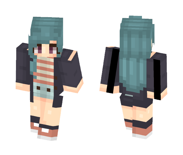 Stripped Shirt (Remade) - Female Minecraft Skins - image 1