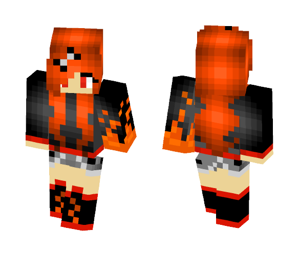 Fire Powered Girl ((owo)/) - Girl Minecraft Skins - image 1