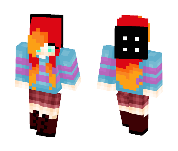 Frisk Sweater Girl - Girl Minecraft Skins - image 1