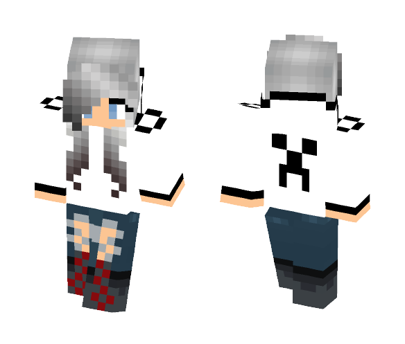 Creeper Jacket Girl - Girl Minecraft Skins - image 1