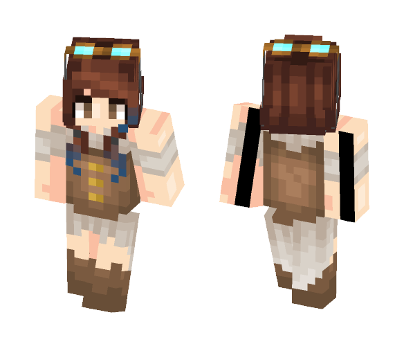 Steampunk Girl with Pigtails - Girl Minecraft Skins - image 1