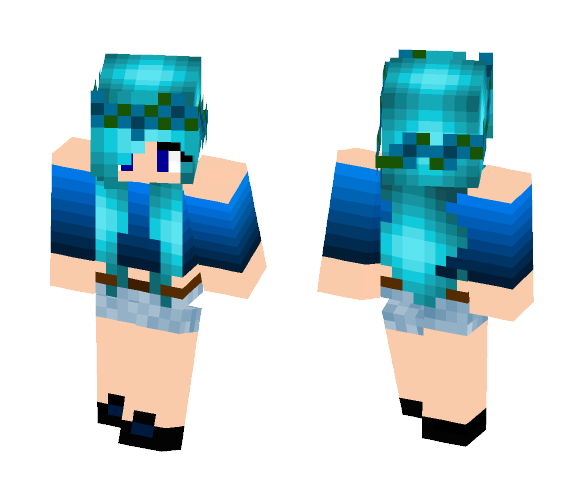 Dark Blue Girl - Girl Minecraft Skins - image 1