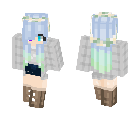 Blue ombre girl - Girl Minecraft Skins - image 1