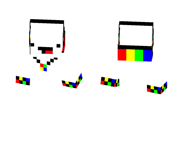 Derpface Rainbow Person - Male Minecraft Skins - image 1
