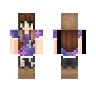 Galaxy Girl with a Sloth Hat - Girl Minecraft Skins - image 2