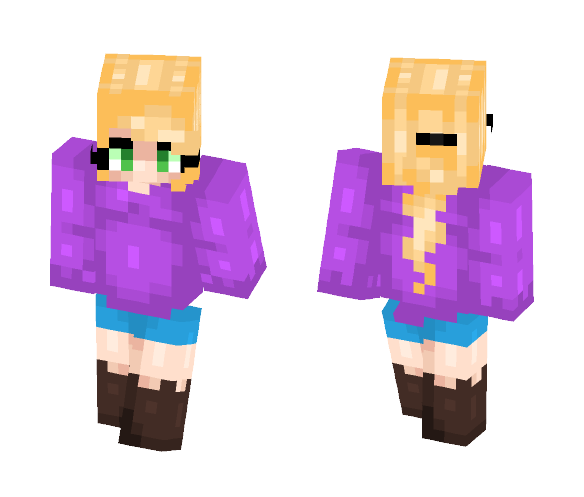 Purple Summer Sweater - Female Minecraft Skins - image 1