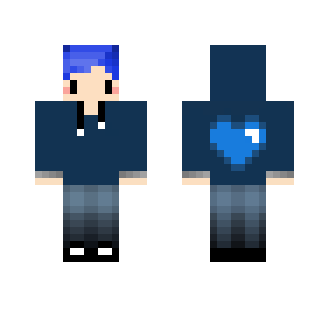 Blue Heart Emoji Boy ♥ - Boy Minecraft Skins - image 2