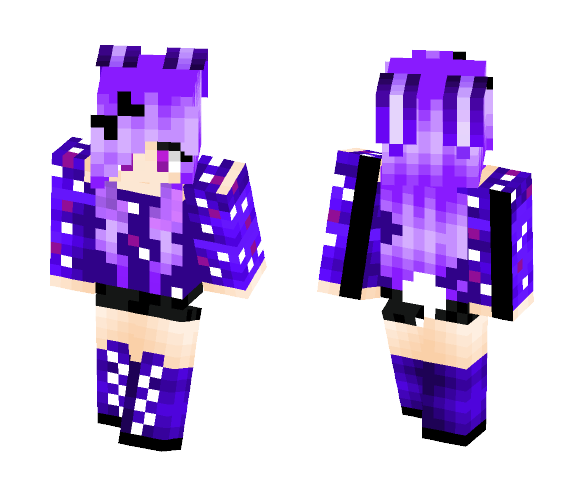 ♦ Purple galaxy bunny girl ♦ - Girl Minecraft Skins - image 1