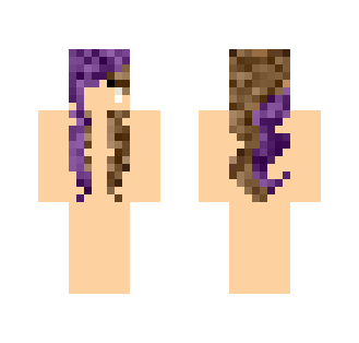 Purple/brown hair model