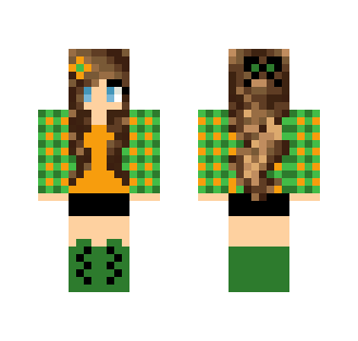 Green/orange girl - Girl Minecraft Skins - image 2
