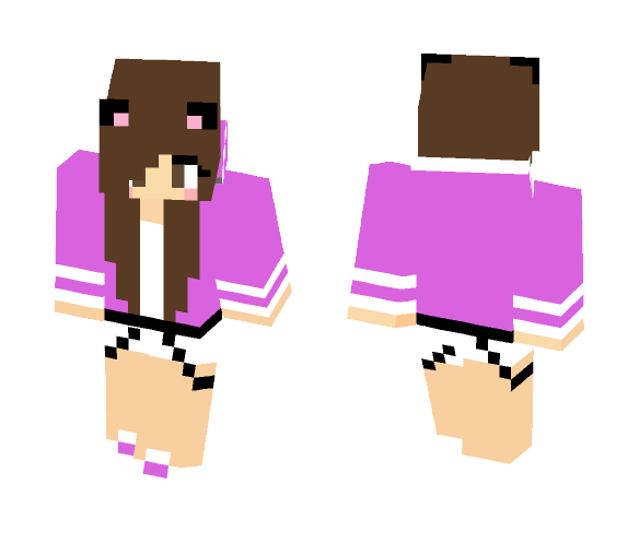 Shy Neko Girl - Girl Minecraft Skins - image 1