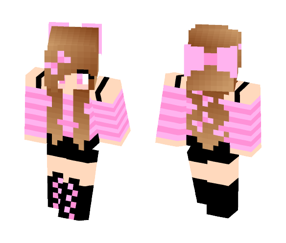 pink cute girl - Cute Girls Minecraft Skins - image 1