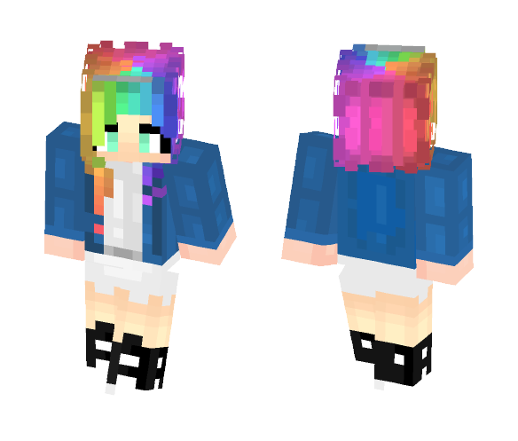 Jentien's Rainbow x3 - Female Minecraft Skins - image 1