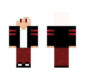 Guys White hair in red - Male Minecraft Skins - image 2