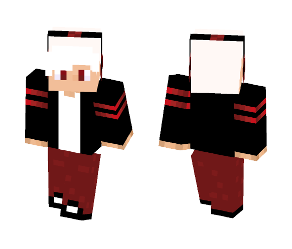 Guys White hair in red - Male Minecraft Skins - image 1