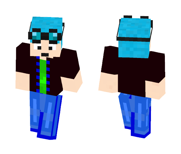 blue haired DanTDM's twin