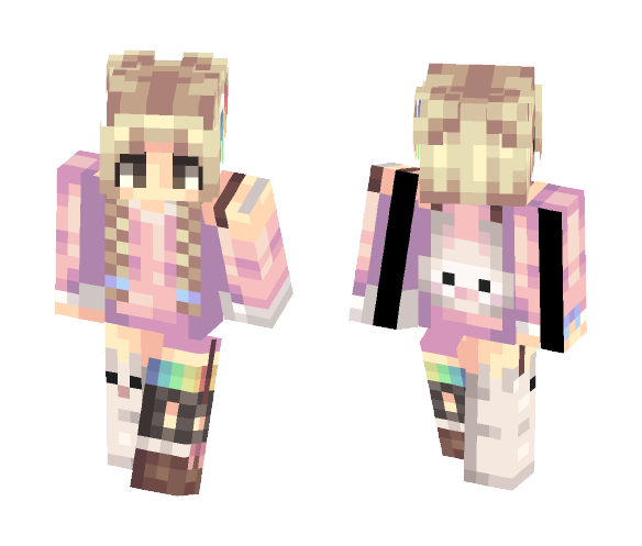 Bunnies & Rainbows - Female Minecraft Skins - image 1