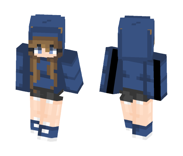 ƁℓυєAηgєℓ - Blue Hoodie - Female Minecraft Skins - image 1