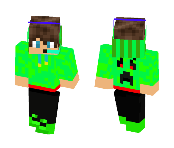 Green Gamer Dude - Male Minecraft Skins - image 1
