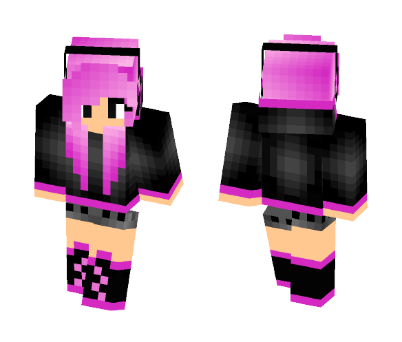 Cute Purple Hair Girl - Color Haired Girls Minecraft Skins - image 1