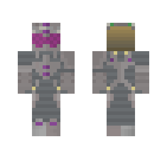purple space suit