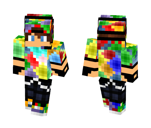 Tie-Dye Game_Energy2350 - Male Minecraft Skins - image 1