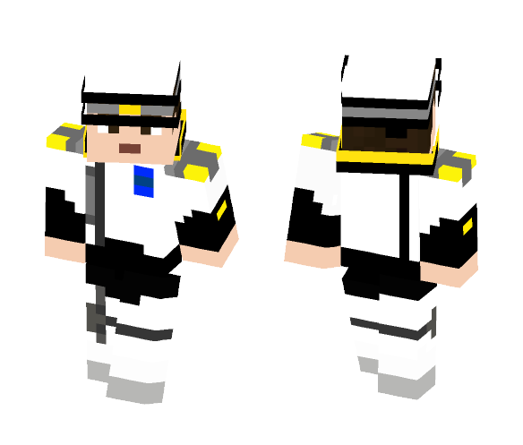 White Uniform Security/Soldier Base - Male Minecraft Skins - image 1