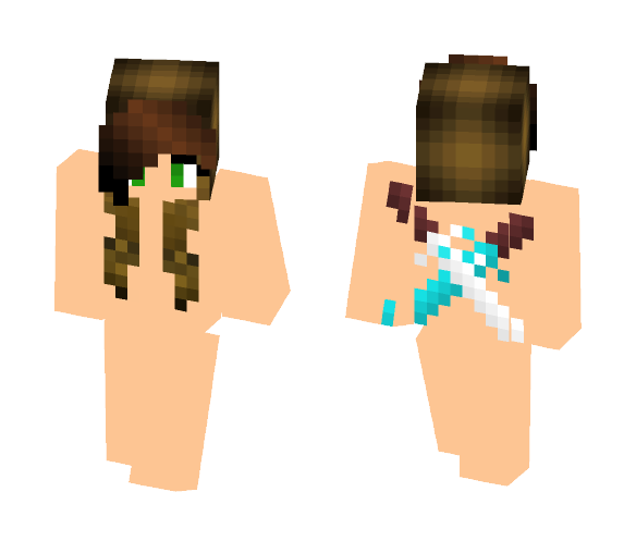 Warrior Girl Skin Base Brunette - Girl Minecraft Skins - image 1