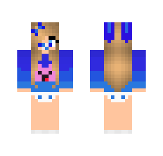 Baby Girl (Blue with Bunny Ears) - Baby Minecraft Skins - image 2