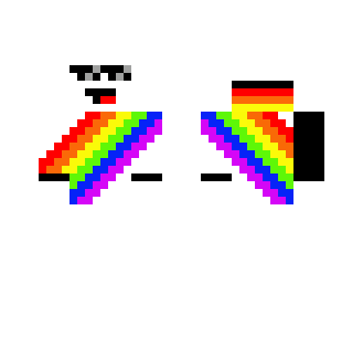 Rainbow Hoodie (with mlg glasses) - Male Minecraft Skins - image 2