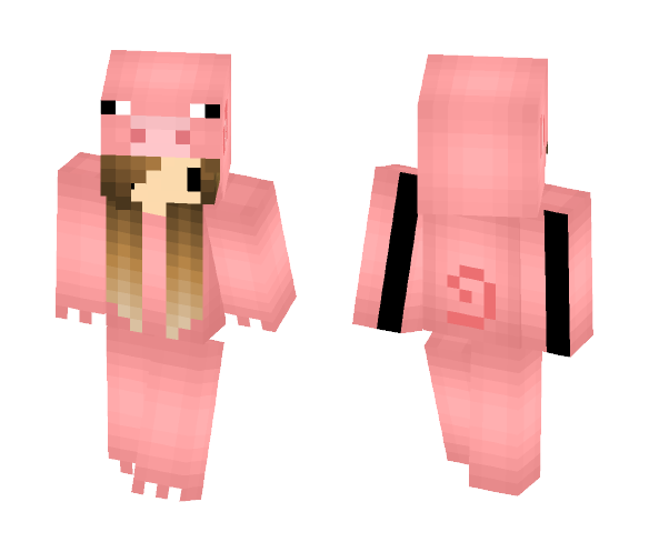girl in pig wanzy - Girl Minecraft Skins - image 1