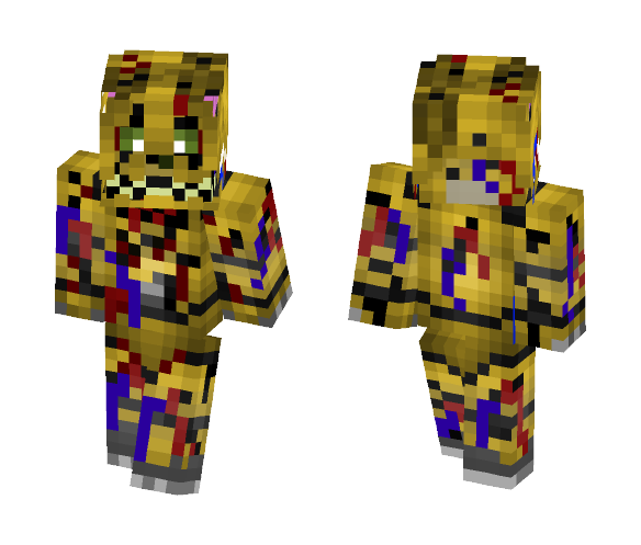 SpringtrapWithPurpleguyInsideFNAF - Male Minecraft Skins - image 1