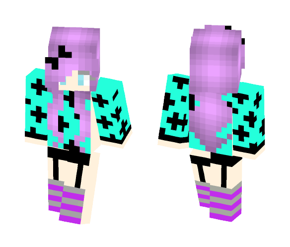 **pastel goth girl** - Female Minecraft Skins - image 1