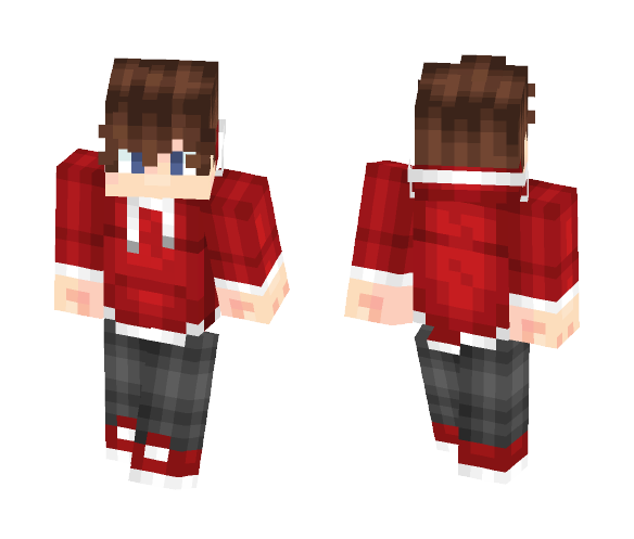 Red Hoodie Boy - Boy Minecraft Skins - image 1
