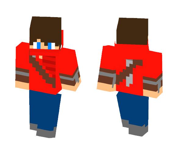 Red Assassin with scarf - Male Minecraft Skins - image 1