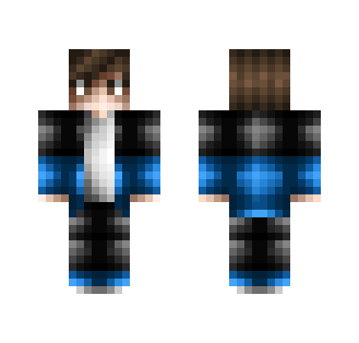 Black and Blue Hoodie - Male Minecraft Skins - image 2