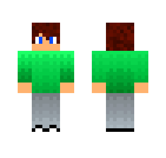 Teen Green shaded Hoodie - Male Minecraft Skins - image 2