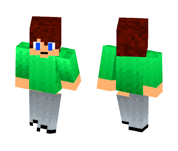 Teen Green shaded Hoodie - Male Minecraft Skins - image 1