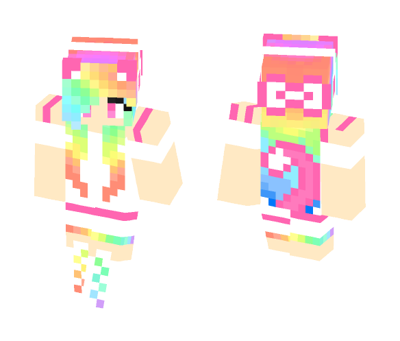 Rainbow Kitty - Female Minecraft Skins - image 1