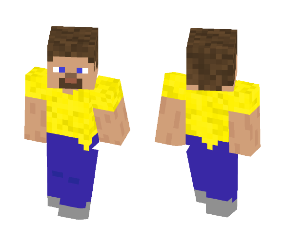 Steve with yellow shirt - Male Minecraft Skins - image 1