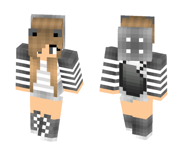 Get Cute wolf girl Minecraft Skin  for Free 