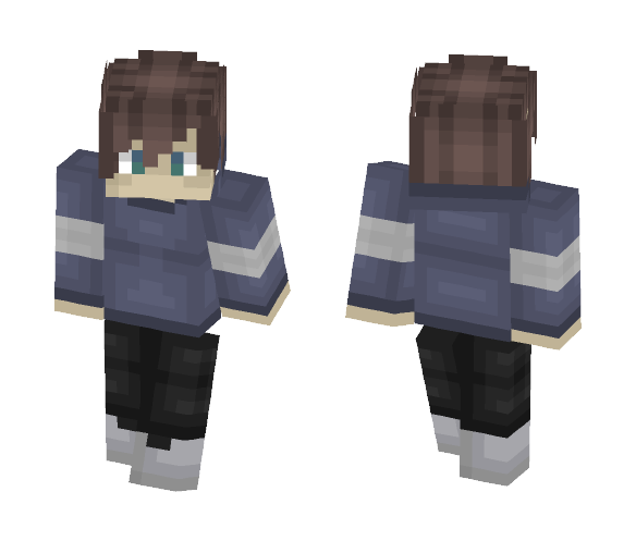 Blue hoodie - Male Minecraft Skins - image 1