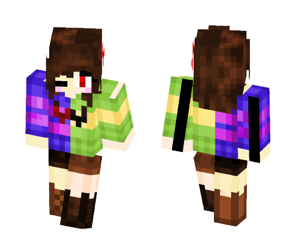 Chara&Frisk - Female Minecraft Skins - image 1