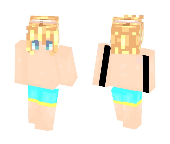 Len in a swimsuit :3