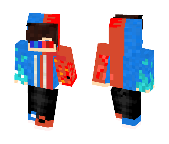 Fire and Water (fogo e àgua) - Male Minecraft Skins - image 1
