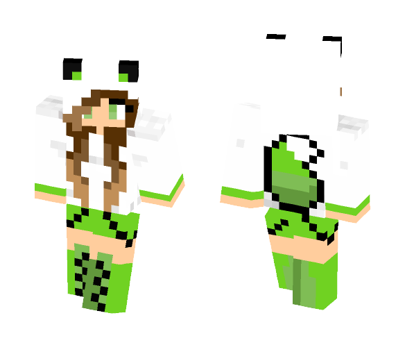Green wolf girl - Girl Minecraft Skins - image 1