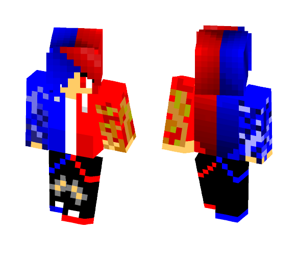 Fire and water girl - Girl Minecraft Skins - image 1