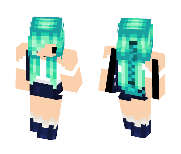 Aqua Girl - Girl Minecraft Skins - image 1