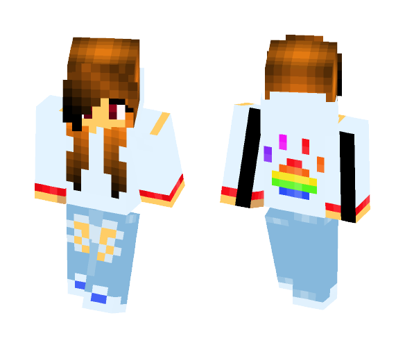 Rainbow Paw Girl - Girl Minecraft Skins - image 1