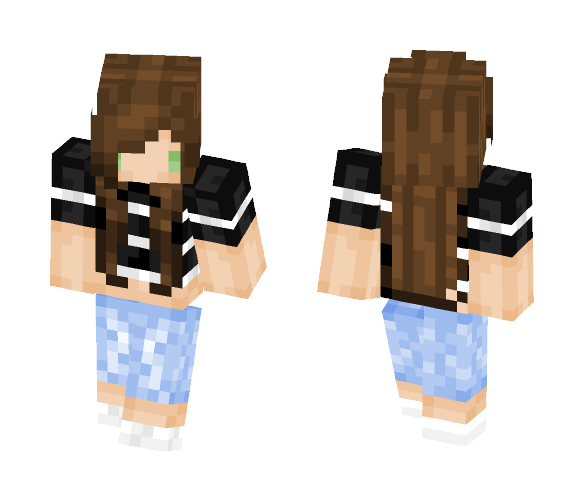 Stripes & Ripped Jeans - Female Minecraft Skins - image 1
